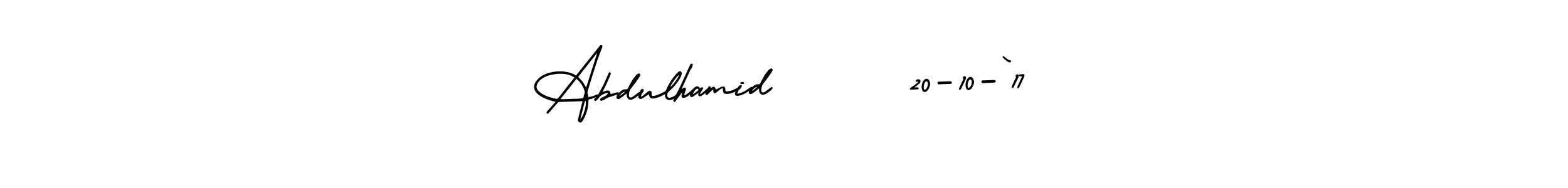 How to make Abdulhamid      20-10-`17 signature? AmerikaSignatureDemo-Regular is a professional autograph style. Create handwritten signature for Abdulhamid      20-10-`17 name. Abdulhamid      20-10-`17 signature style 3 images and pictures png