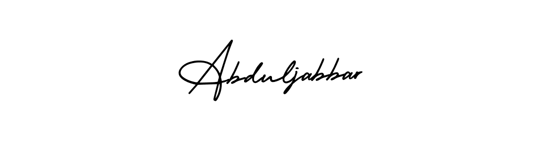 How to make Abduljabbar name signature. Use AmerikaSignatureDemo-Regular style for creating short signs online. This is the latest handwritten sign. Abduljabbar signature style 3 images and pictures png
