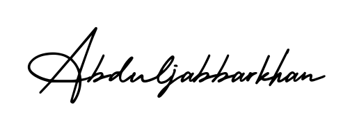 Enhance your business communications with Abduljabbarkhan signature in AmerikaSignatureDemo-Regular lettering. Clean, modern, and universally compatible. Abduljabbarkhan signature style 3 images and pictures png