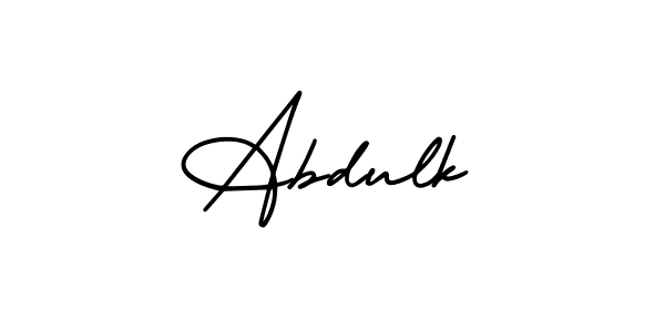 Use a signature maker to create a handwritten signature online. With this signature software, you can design (AmerikaSignatureDemo-Regular) your own signature for name Abdulk. Abdulk signature style 3 images and pictures png
