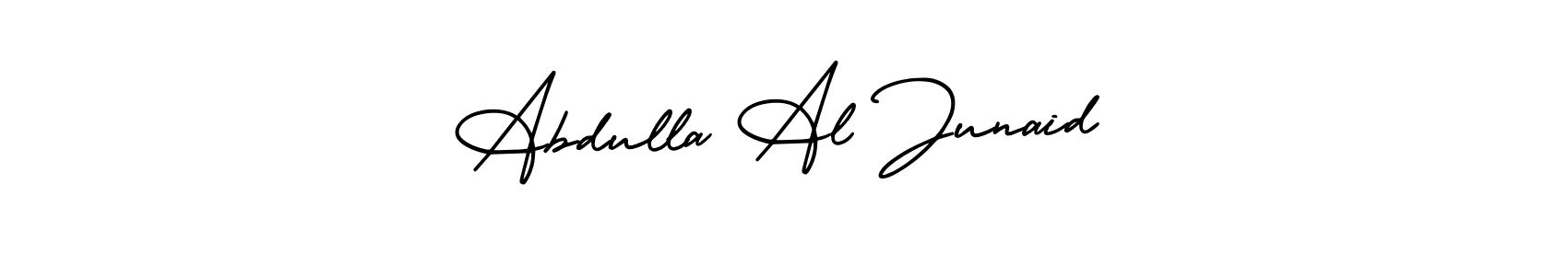 The best way (AmerikaSignatureDemo-Regular) to make a short signature is to pick only two or three words in your name. The name Abdulla Al Junaid include a total of six letters. For converting this name. Abdulla Al Junaid signature style 3 images and pictures png