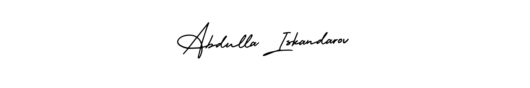 Abdulla Iskandarov stylish signature style. Best Handwritten Sign (AmerikaSignatureDemo-Regular) for my name. Handwritten Signature Collection Ideas for my name Abdulla Iskandarov. Abdulla Iskandarov signature style 3 images and pictures png