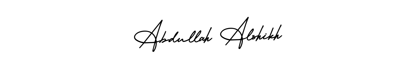 AmerikaSignatureDemo-Regular is a professional signature style that is perfect for those who want to add a touch of class to their signature. It is also a great choice for those who want to make their signature more unique. Get Abdullah Alshikh name to fancy signature for free. Abdullah Alshikh signature style 3 images and pictures png