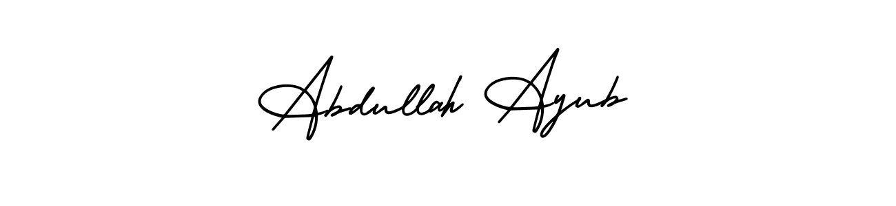 Similarly AmerikaSignatureDemo-Regular is the best handwritten signature design. Signature creator online .You can use it as an online autograph creator for name Abdullah Ayub. Abdullah Ayub signature style 3 images and pictures png