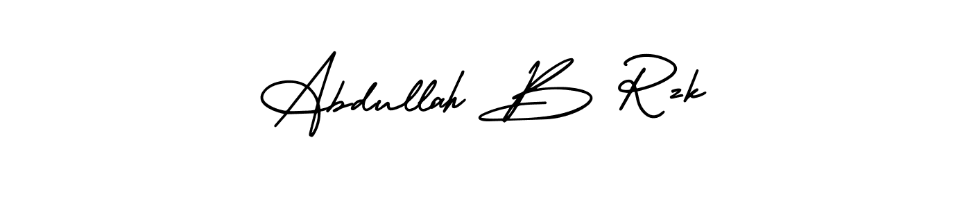 Abdullah B Rzk stylish signature style. Best Handwritten Sign (AmerikaSignatureDemo-Regular) for my name. Handwritten Signature Collection Ideas for my name Abdullah B Rzk. Abdullah B Rzk signature style 3 images and pictures png