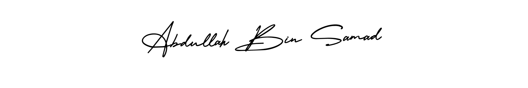 How to make Abdullah Bin Samad signature? AmerikaSignatureDemo-Regular is a professional autograph style. Create handwritten signature for Abdullah Bin Samad name. Abdullah Bin Samad signature style 3 images and pictures png