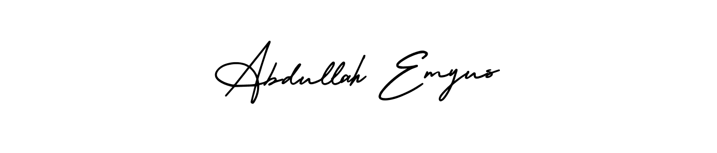 How to Draw Abdullah Emyus signature style? AmerikaSignatureDemo-Regular is a latest design signature styles for name Abdullah Emyus. Abdullah Emyus signature style 3 images and pictures png