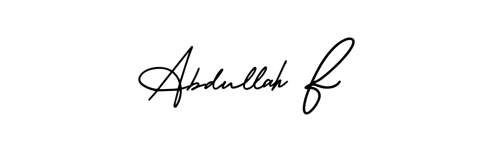 Abdullah F stylish signature style. Best Handwritten Sign (AmerikaSignatureDemo-Regular) for my name. Handwritten Signature Collection Ideas for my name Abdullah F. Abdullah F signature style 3 images and pictures png