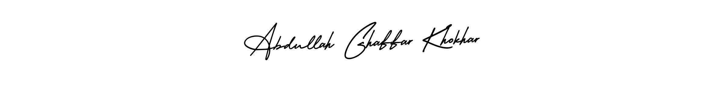 Abdullah Ghaffar Khokhar stylish signature style. Best Handwritten Sign (AmerikaSignatureDemo-Regular) for my name. Handwritten Signature Collection Ideas for my name Abdullah Ghaffar Khokhar. Abdullah Ghaffar Khokhar signature style 3 images and pictures png