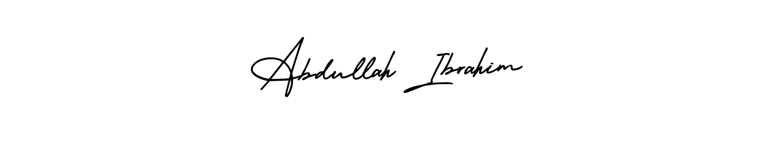 Make a beautiful signature design for name Abdullah Ibrahim. With this signature (AmerikaSignatureDemo-Regular) style, you can create a handwritten signature for free. Abdullah Ibrahim signature style 3 images and pictures png