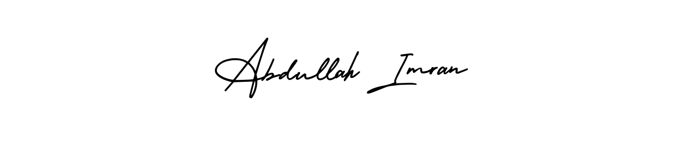 The best way (AmerikaSignatureDemo-Regular) to make a short signature is to pick only two or three words in your name. The name Abdullah Imran include a total of six letters. For converting this name. Abdullah Imran signature style 3 images and pictures png
