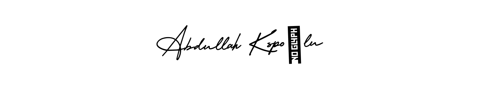 Also You can easily find your signature by using the search form. We will create Abdullah KspoĞlu name handwritten signature images for you free of cost using AmerikaSignatureDemo-Regular sign style. Abdullah KspoĞlu signature style 3 images and pictures png