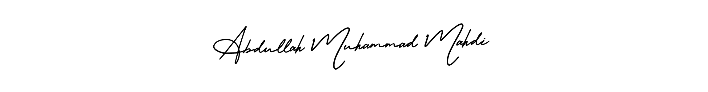How to make Abdullah Muhammad Mahdi name signature. Use AmerikaSignatureDemo-Regular style for creating short signs online. This is the latest handwritten sign. Abdullah Muhammad Mahdi signature style 3 images and pictures png
