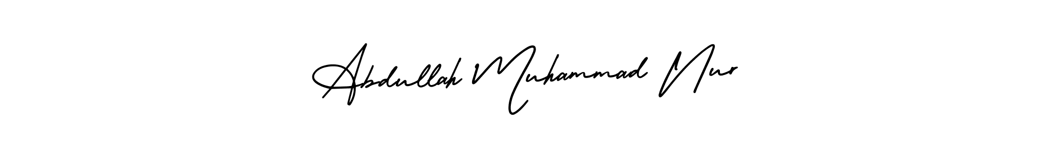 Design your own signature with our free online signature maker. With this signature software, you can create a handwritten (AmerikaSignatureDemo-Regular) signature for name Abdullah Muhammad Nur. Abdullah Muhammad Nur signature style 3 images and pictures png