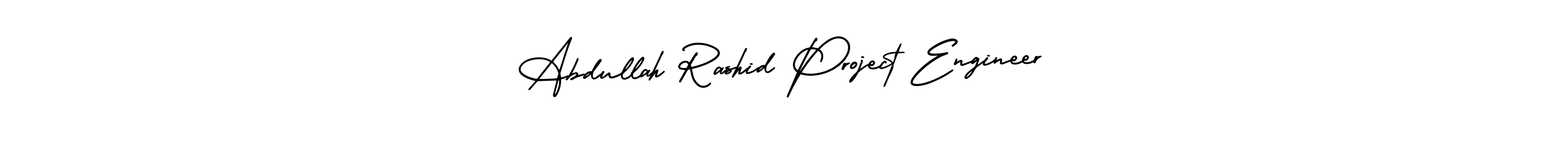 How to make Abdullah Rashid Project Engineer name signature. Use AmerikaSignatureDemo-Regular style for creating short signs online. This is the latest handwritten sign. Abdullah Rashid Project Engineer signature style 3 images and pictures png