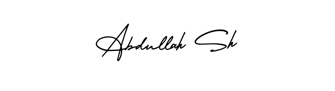 Make a beautiful signature design for name Abdullah Sh. With this signature (AmerikaSignatureDemo-Regular) style, you can create a handwritten signature for free. Abdullah Sh signature style 3 images and pictures png