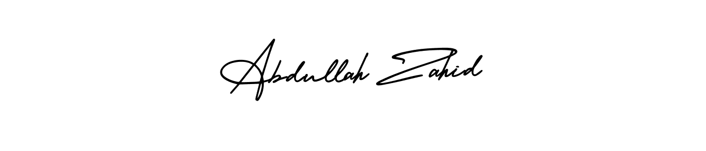 How to make Abdullah Zahid signature? AmerikaSignatureDemo-Regular is a professional autograph style. Create handwritten signature for Abdullah Zahid name. Abdullah Zahid signature style 3 images and pictures png