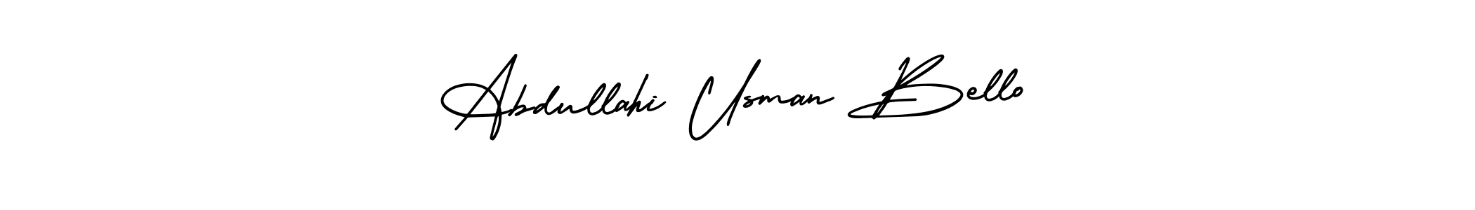 It looks lik you need a new signature style for name Abdullahi Usman Bello. Design unique handwritten (AmerikaSignatureDemo-Regular) signature with our free signature maker in just a few clicks. Abdullahi Usman Bello signature style 3 images and pictures png