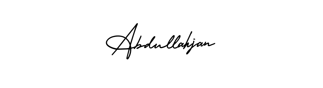 Make a beautiful signature design for name Abdullahjan. With this signature (AmerikaSignatureDemo-Regular) style, you can create a handwritten signature for free. Abdullahjan signature style 3 images and pictures png