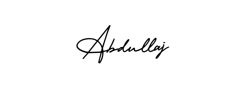 Make a beautiful signature design for name Abdullaj. With this signature (AmerikaSignatureDemo-Regular) style, you can create a handwritten signature for free. Abdullaj signature style 3 images and pictures png