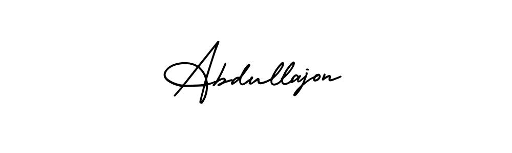 Create a beautiful signature design for name Abdullajon. With this signature (AmerikaSignatureDemo-Regular) fonts, you can make a handwritten signature for free. Abdullajon signature style 3 images and pictures png