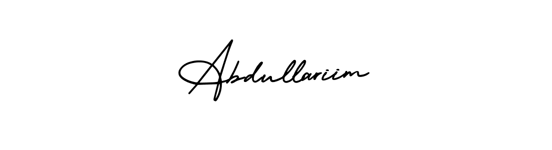 Use a signature maker to create a handwritten signature online. With this signature software, you can design (AmerikaSignatureDemo-Regular) your own signature for name Abdullariim. Abdullariim signature style 3 images and pictures png