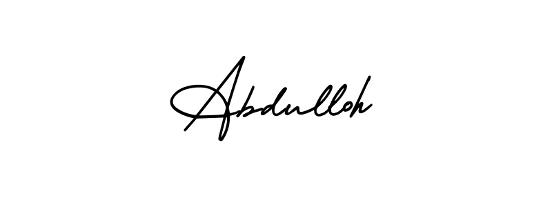 This is the best signature style for the Abdulloh name. Also you like these signature font (AmerikaSignatureDemo-Regular). Mix name signature. Abdulloh signature style 3 images and pictures png