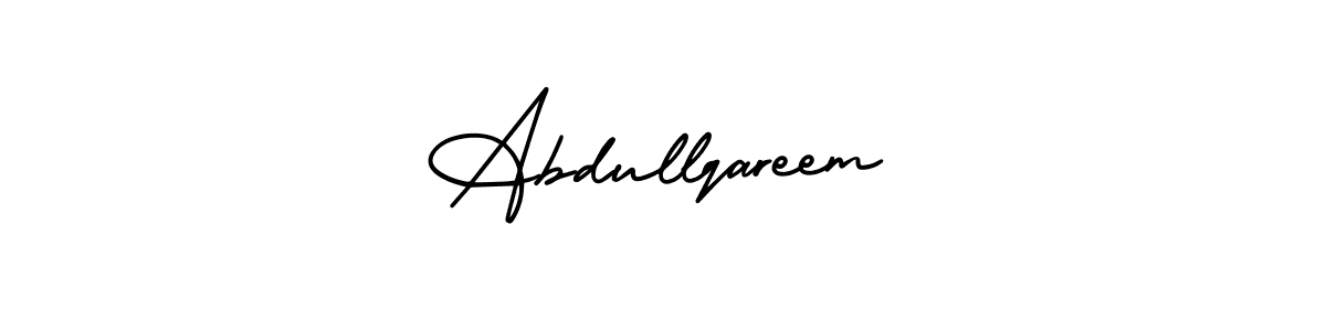 How to make Abdullqareem name signature. Use AmerikaSignatureDemo-Regular style for creating short signs online. This is the latest handwritten sign. Abdullqareem signature style 3 images and pictures png