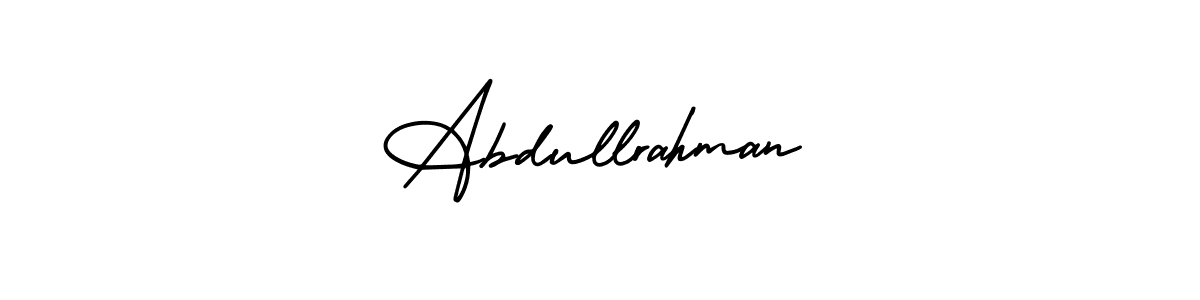 Abdullrahman stylish signature style. Best Handwritten Sign (AmerikaSignatureDemo-Regular) for my name. Handwritten Signature Collection Ideas for my name Abdullrahman. Abdullrahman signature style 3 images and pictures png