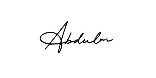 Make a beautiful signature design for name Abdulm. With this signature (AmerikaSignatureDemo-Regular) style, you can create a handwritten signature for free. Abdulm signature style 3 images and pictures png