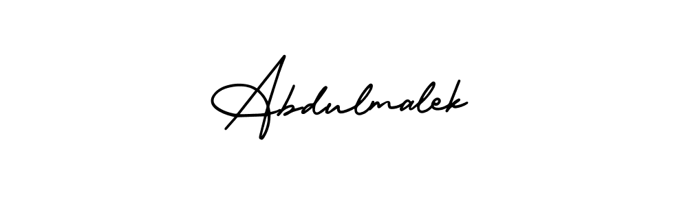 The best way (AmerikaSignatureDemo-Regular) to make a short signature is to pick only two or three words in your name. The name Abdulmalek include a total of six letters. For converting this name. Abdulmalek signature style 3 images and pictures png