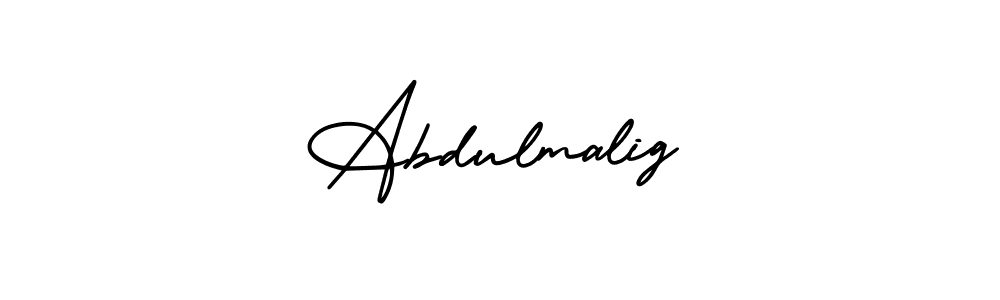 How to make Abdulmalig name signature. Use AmerikaSignatureDemo-Regular style for creating short signs online. This is the latest handwritten sign. Abdulmalig signature style 3 images and pictures png