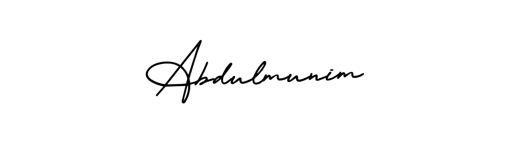 Abdulmunim stylish signature style. Best Handwritten Sign (AmerikaSignatureDemo-Regular) for my name. Handwritten Signature Collection Ideas for my name Abdulmunim. Abdulmunim signature style 3 images and pictures png