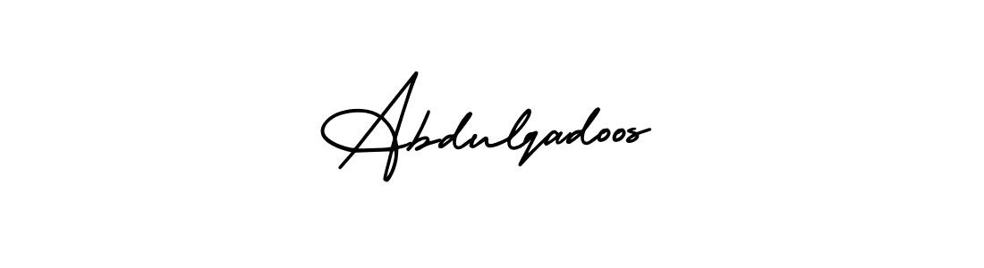 You should practise on your own different ways (AmerikaSignatureDemo-Regular) to write your name (Abdulqadoos) in signature. don't let someone else do it for you. Abdulqadoos signature style 3 images and pictures png