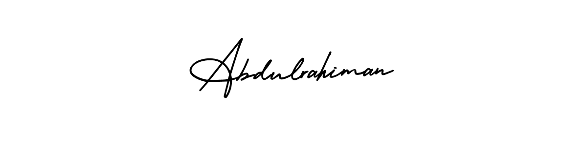 Use a signature maker to create a handwritten signature online. With this signature software, you can design (AmerikaSignatureDemo-Regular) your own signature for name Abdulrahiman. Abdulrahiman signature style 3 images and pictures png