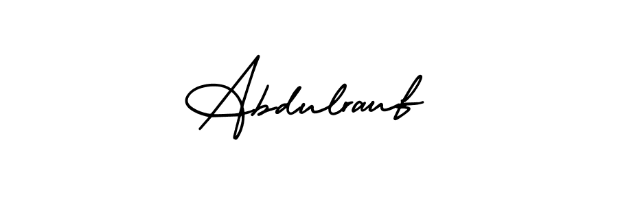How to make Abdulrauf name signature. Use AmerikaSignatureDemo-Regular style for creating short signs online. This is the latest handwritten sign. Abdulrauf signature style 3 images and pictures png