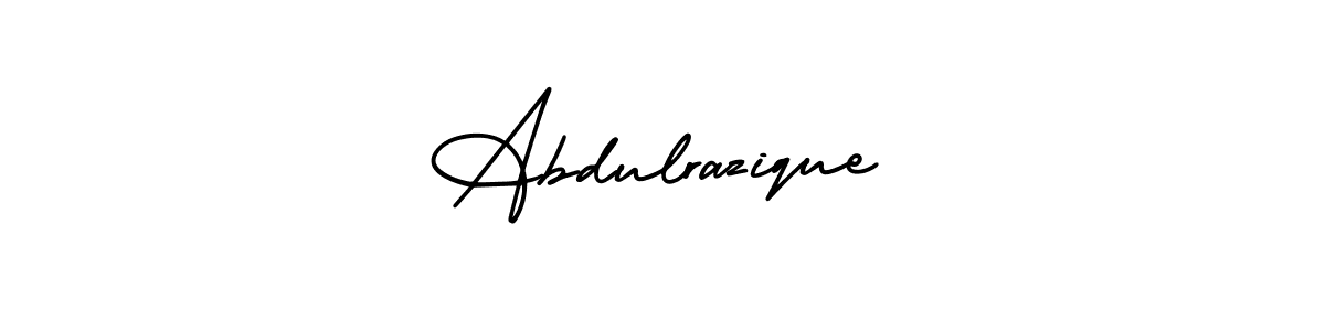 The best way (AmerikaSignatureDemo-Regular) to make a short signature is to pick only two or three words in your name. The name Abdulrazique include a total of six letters. For converting this name. Abdulrazique signature style 3 images and pictures png