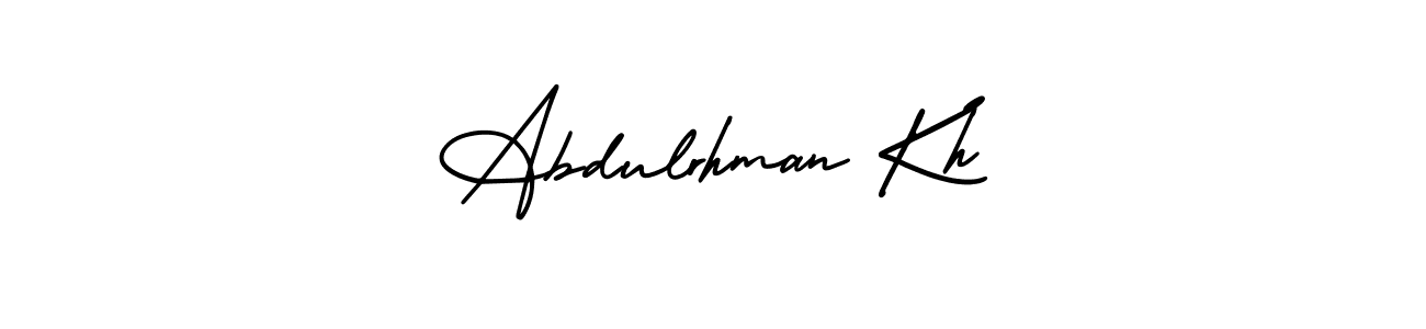Create a beautiful signature design for name Abdulrhman Kh. With this signature (AmerikaSignatureDemo-Regular) fonts, you can make a handwritten signature for free. Abdulrhman Kh signature style 3 images and pictures png