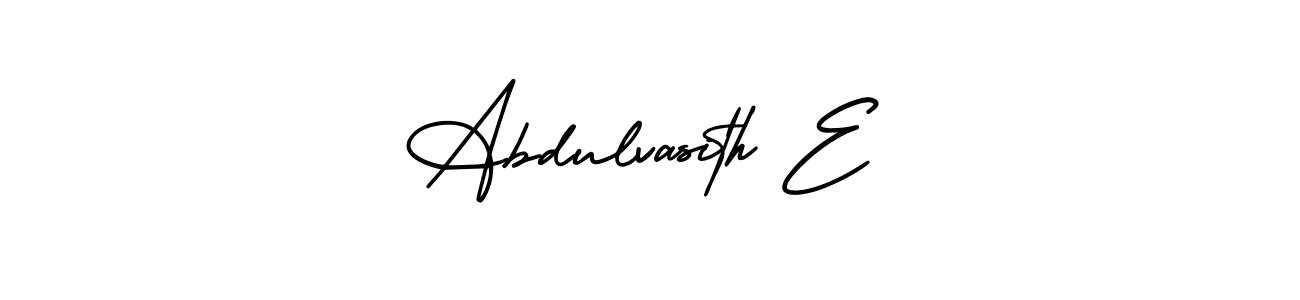 How to make Abdulvasith E name signature. Use AmerikaSignatureDemo-Regular style for creating short signs online. This is the latest handwritten sign. Abdulvasith E signature style 3 images and pictures png