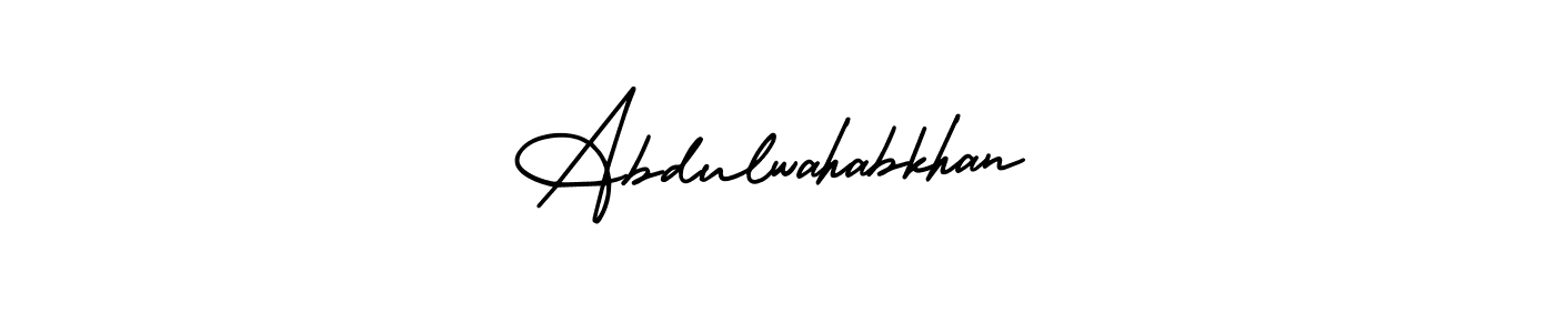 Similarly AmerikaSignatureDemo-Regular is the best handwritten signature design. Signature creator online .You can use it as an online autograph creator for name Abdulwahabkhan. Abdulwahabkhan signature style 3 images and pictures png