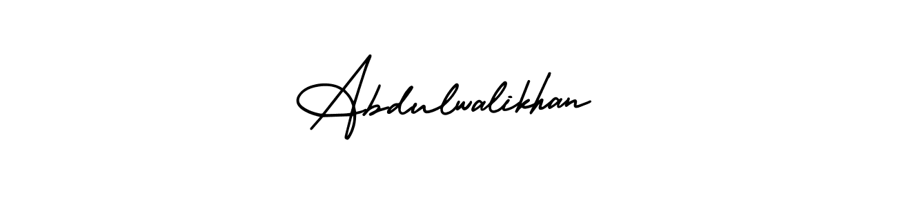 Make a beautiful signature design for name Abdulwalikhan. With this signature (AmerikaSignatureDemo-Regular) style, you can create a handwritten signature for free. Abdulwalikhan signature style 3 images and pictures png