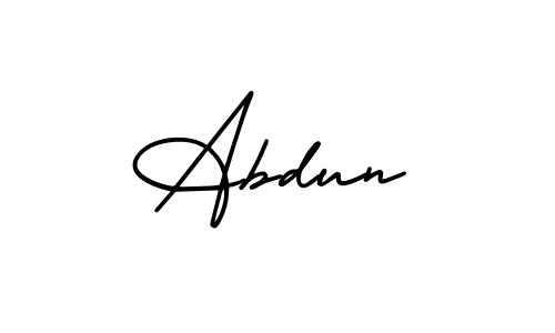 Create a beautiful signature design for name Abdun. With this signature (AmerikaSignatureDemo-Regular) fonts, you can make a handwritten signature for free. Abdun signature style 3 images and pictures png