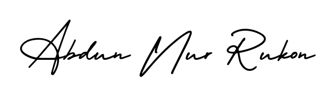 Similarly AmerikaSignatureDemo-Regular is the best handwritten signature design. Signature creator online. You can use it as an online autograph creator for name Abdun Nur Rukon. Abdun Nur Rukon signature style 3 images and pictures png