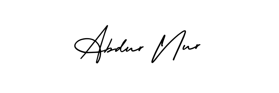 How to make Abdur Nur signature? AmerikaSignatureDemo-Regular is a professional autograph style. Create handwritten signature for Abdur Nur name. Abdur Nur signature style 3 images and pictures png