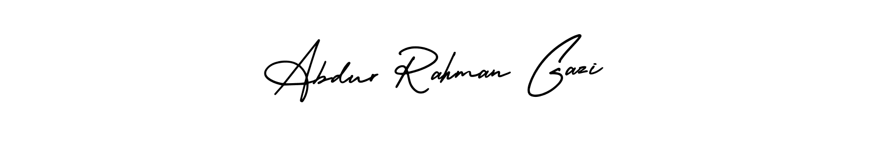 How to make Abdur Rahman Gazi name signature. Use AmerikaSignatureDemo-Regular style for creating short signs online. This is the latest handwritten sign. Abdur Rahman Gazi signature style 3 images and pictures png