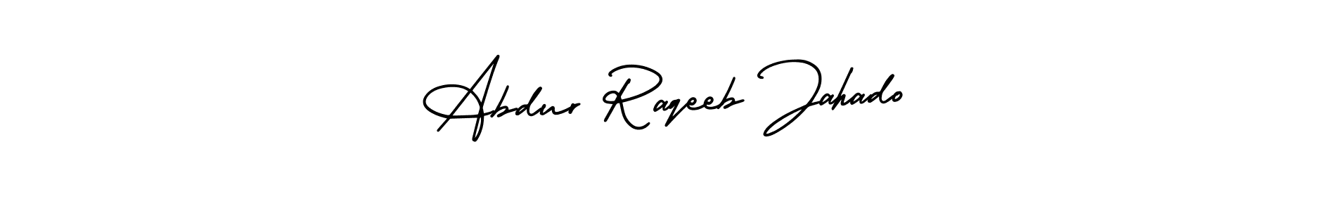 Design your own signature with our free online signature maker. With this signature software, you can create a handwritten (AmerikaSignatureDemo-Regular) signature for name Abdur Raqeeb Jahado. Abdur Raqeeb Jahado signature style 3 images and pictures png