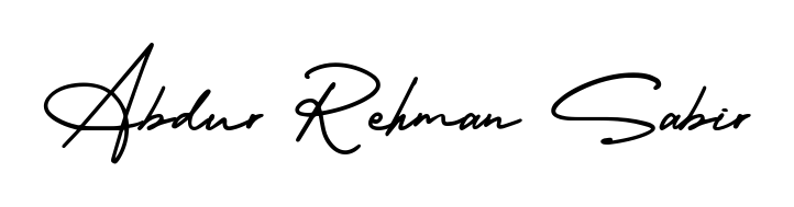 Express your personality with a custom Abdur Rehman Sabir signature crafted with AmerikaSignatureDemo-Regular typography. Free transparent PNG download available. Abdur Rehman Sabir signature style 3 images and pictures png