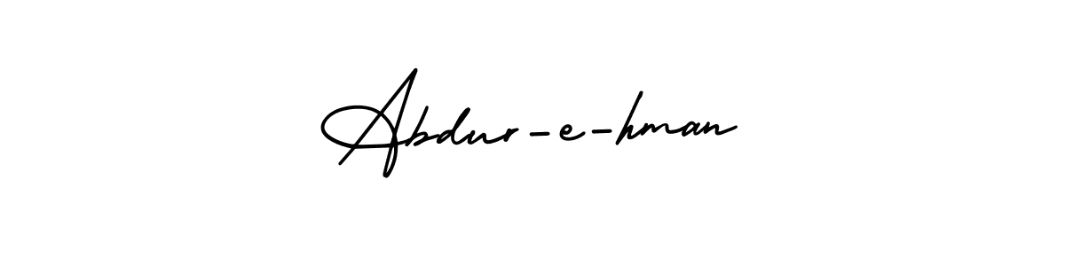 How to make Abdur-e-hman name signature. Use AmerikaSignatureDemo-Regular style for creating short signs online. This is the latest handwritten sign. Abdur-e-hman signature style 3 images and pictures png