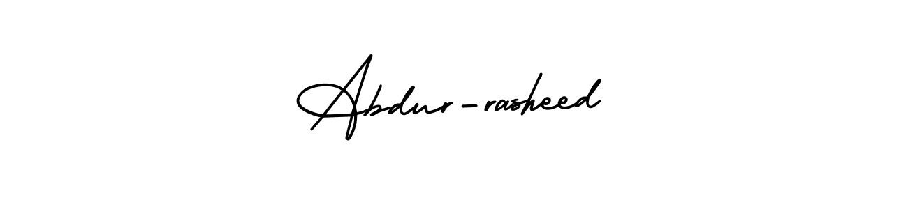 How to make Abdur-rasheed name signature. Use AmerikaSignatureDemo-Regular style for creating short signs online. This is the latest handwritten sign. Abdur-rasheed signature style 3 images and pictures png