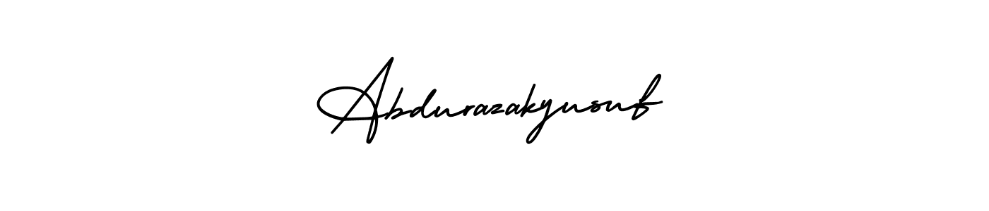 The best way (AmerikaSignatureDemo-Regular) to make a short signature is to pick only two or three words in your name. The name Abdurazakyusuf include a total of six letters. For converting this name. Abdurazakyusuf signature style 3 images and pictures png